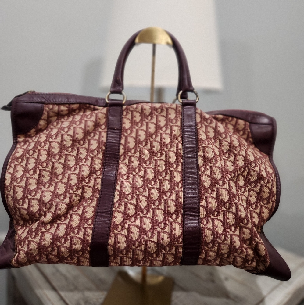 Dior Monogram Canvas and Leather Travel Tote